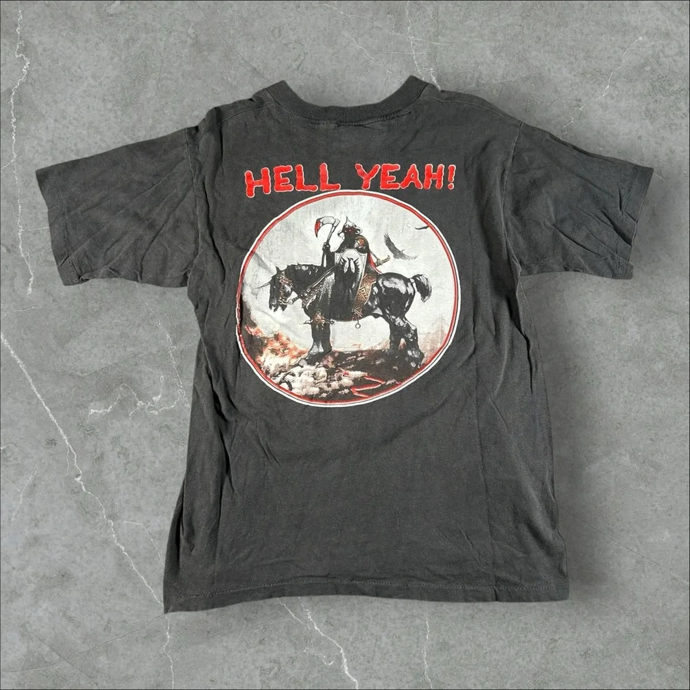Vintage Molly Hatchet Shirt Mens Small Black 80s Hell Yeah Tour Band‎ 1988 Rock